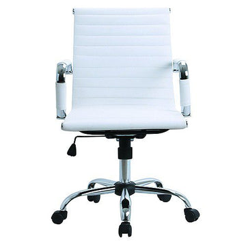 STUDIO MIDBACK PU WHITE OFFICE CHAIR